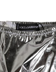 Dolce & Gabbana Silver Metallic High Waist Bikini Bottom Women Underwear - IT3 | M - Bikinis