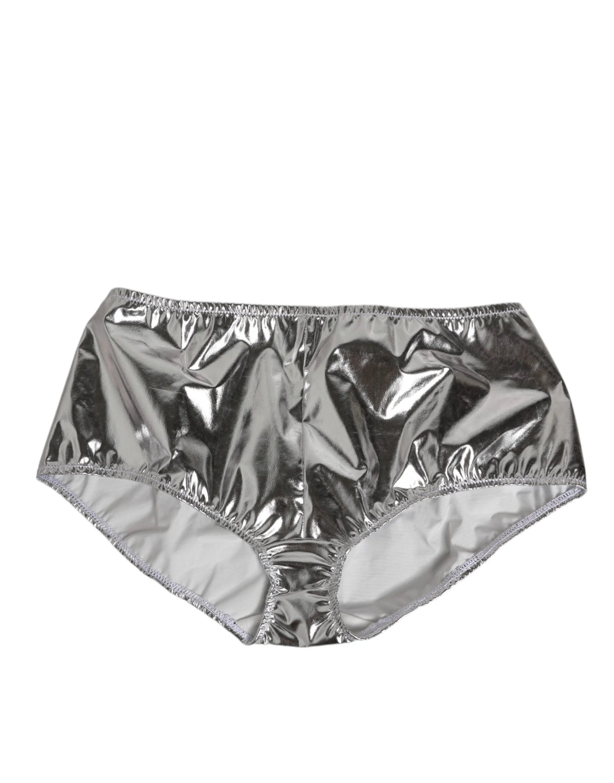 Dolce & Gabbana Silver Metallic High Waist Bikini Bottom Women Underwear - IT3 | M - Bikinis