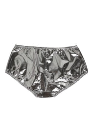 Dolce & Gabbana Silver Metallic High Waist Bikini Bottom Women Underwear - IT3 | M - Bikinis