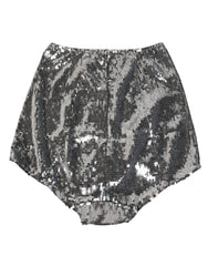 Dolce & Gabbana Silver Nylon Sequined Slip Girdle Panty Underwear - IT2 | S - Thongs