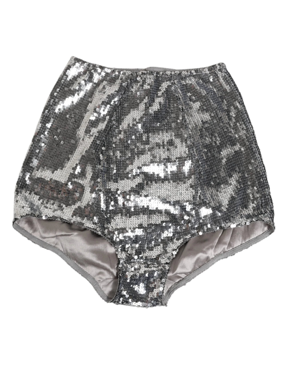 Dolce & Gabbana Silver Nylon Sequined Slip Girdle Panty Underwear - IT2 | S - Thongs