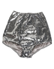 Dolce & Gabbana Silver Nylon Sequined Slip Girdle Panty Underwear - IT2 | S - Thongs