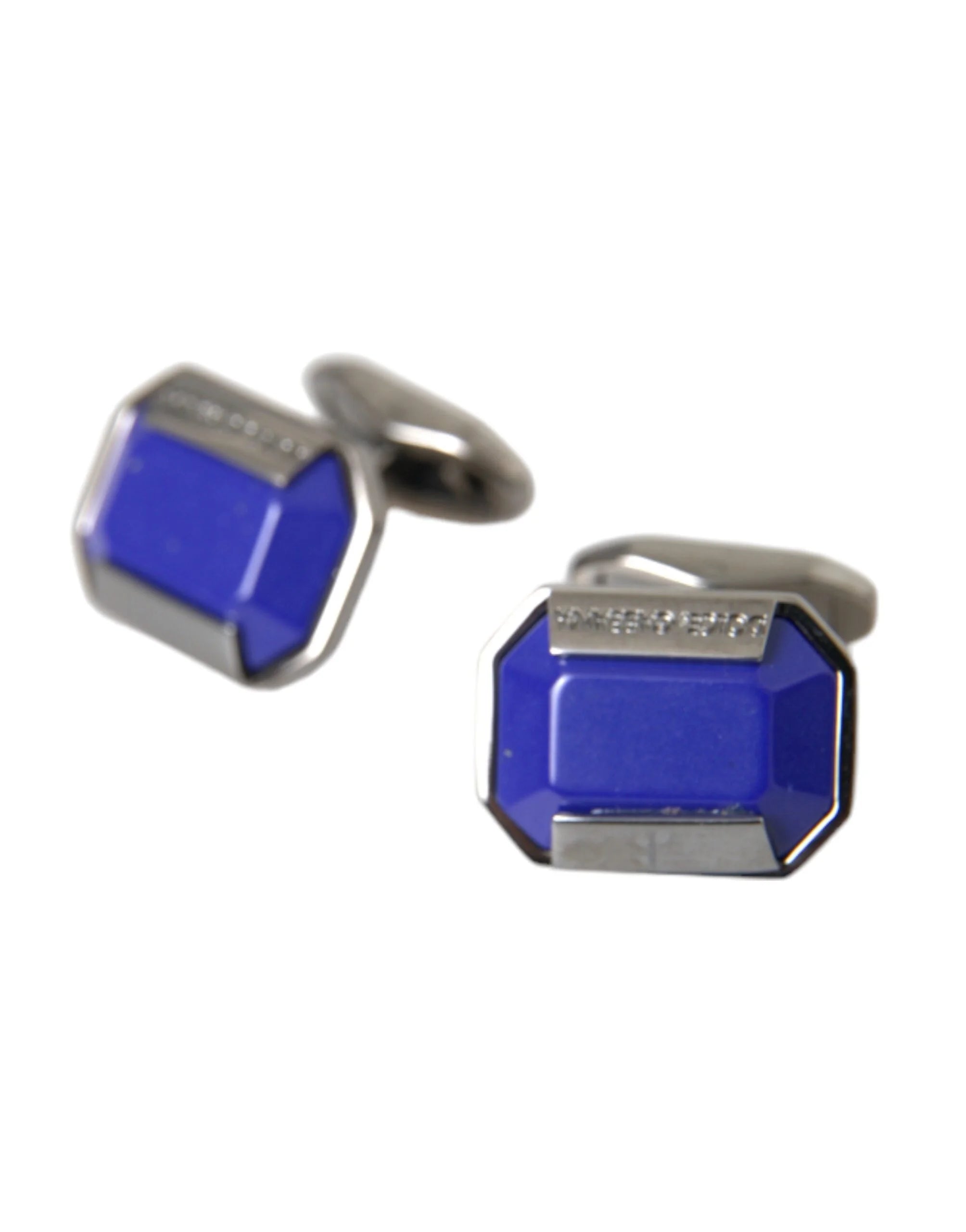 Dolce & Gabbana Silver Plated Brass Pin Crystal Cufflinks - Cufflinks
