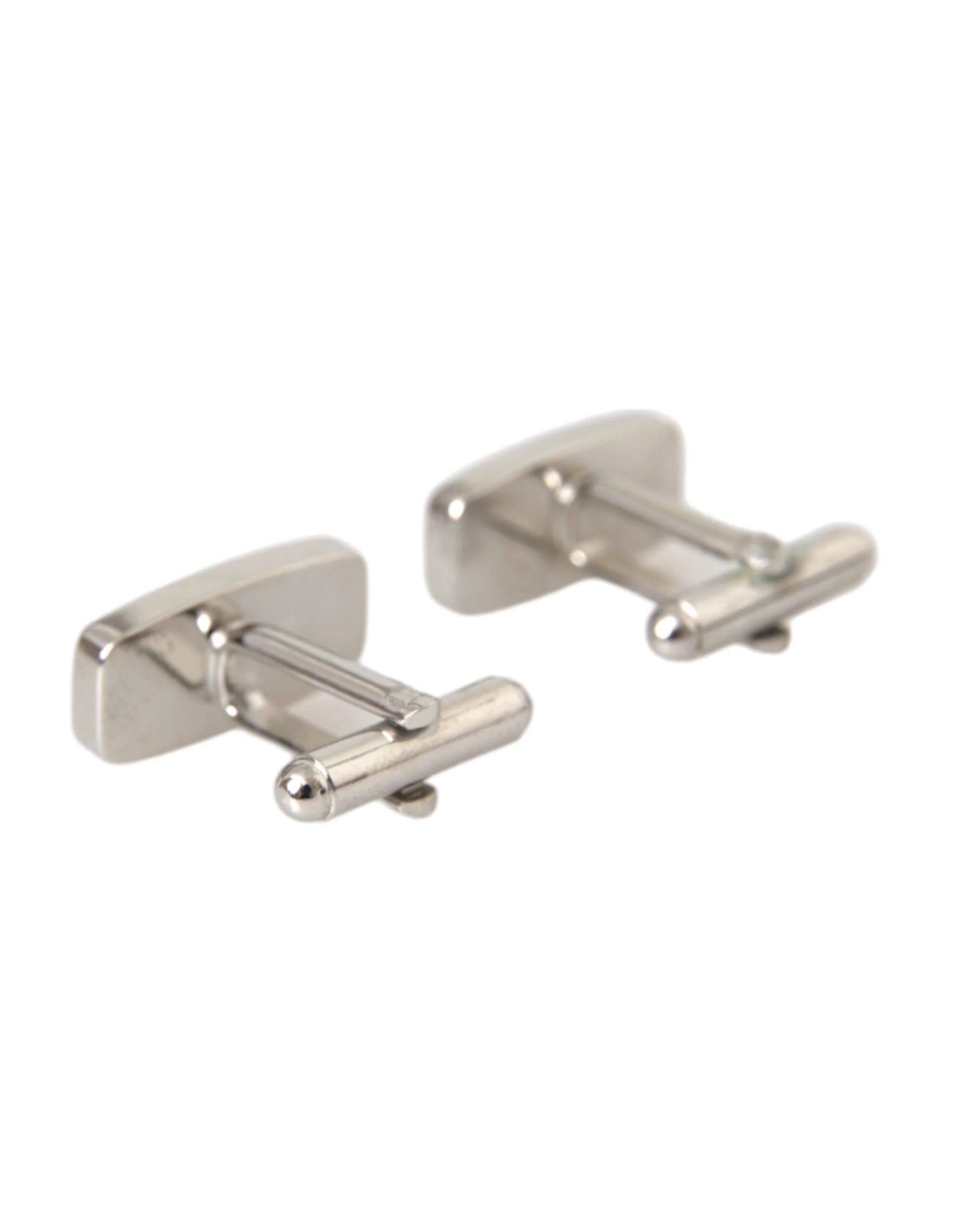 Dolce & Gabbana Silver Plated Metal Brass Pin Men Cufflinks - Cufflinks