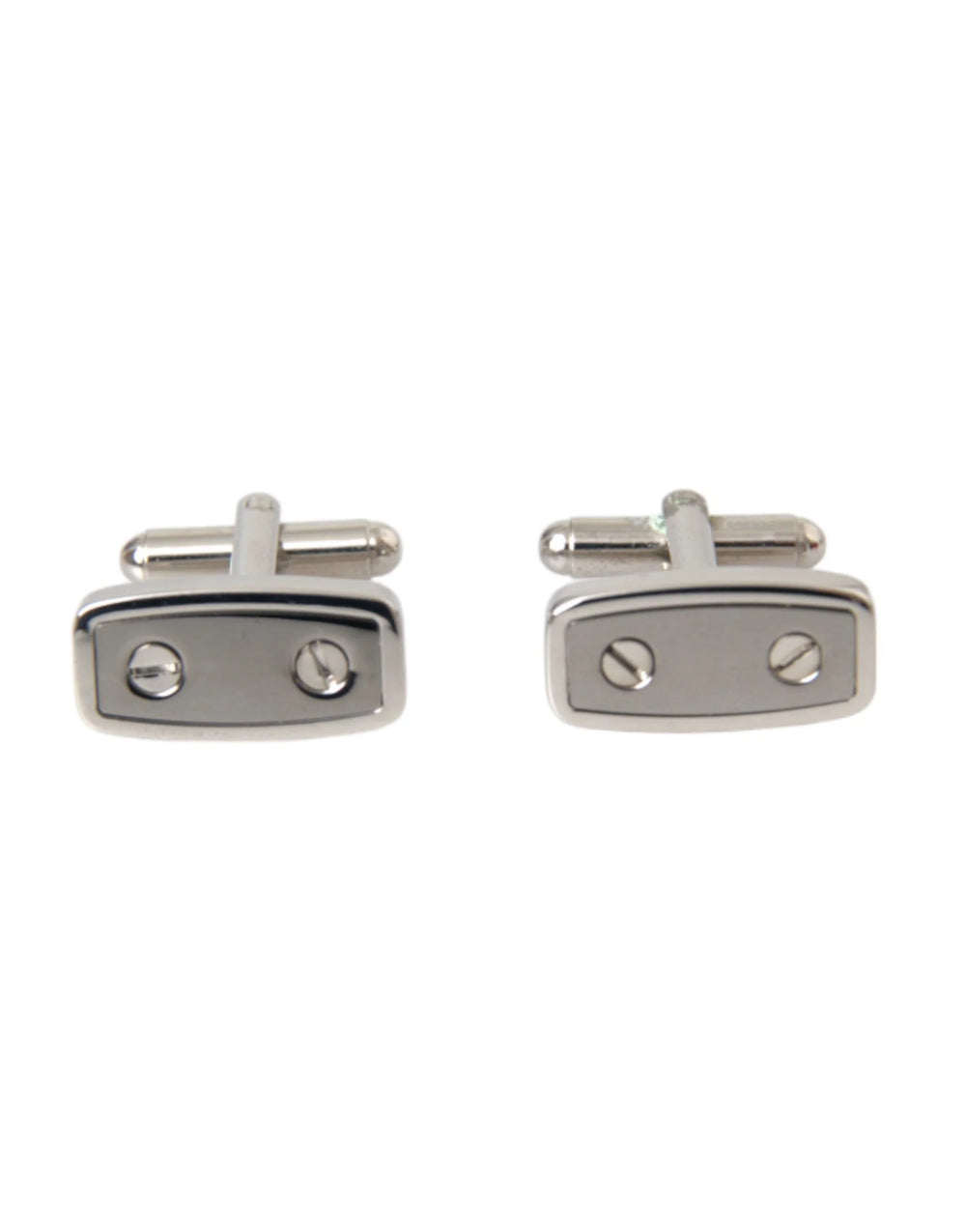 Dolce & Gabbana Silver Plated Metal Brass Pin Men Cufflinks - Cufflinks