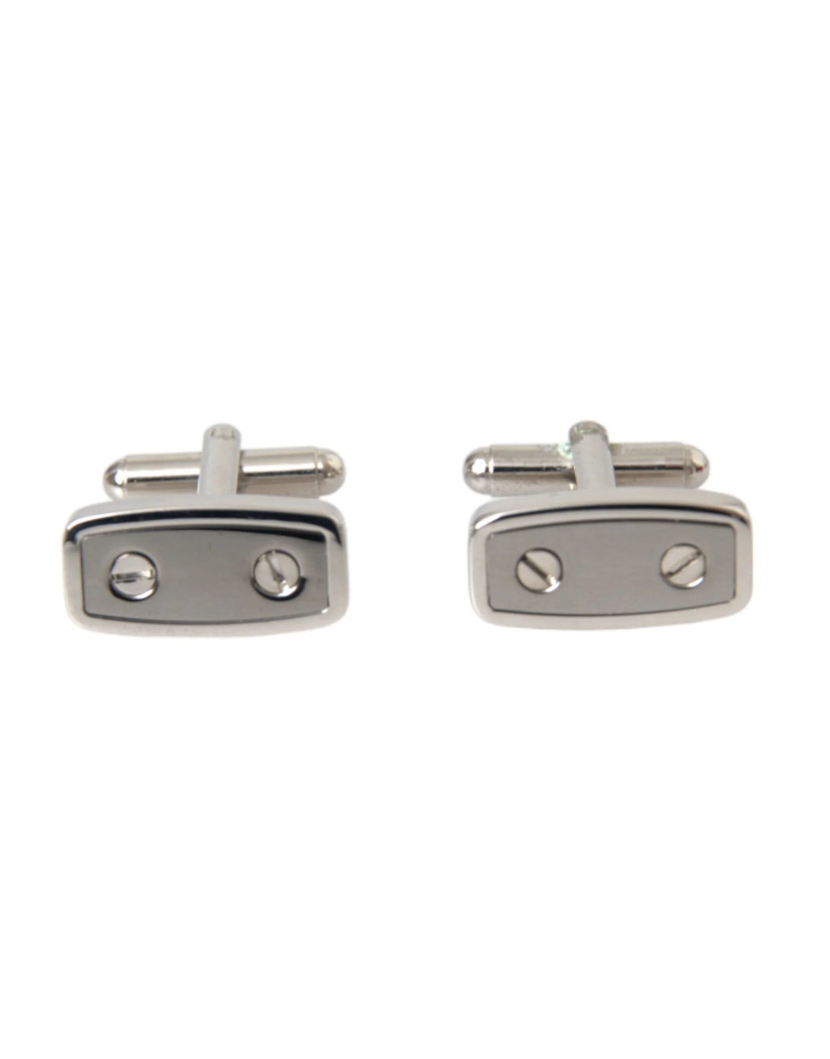 Dolce & Gabbana Silver Plated Metal Brass Pin Men Cufflinks - Cufflinks