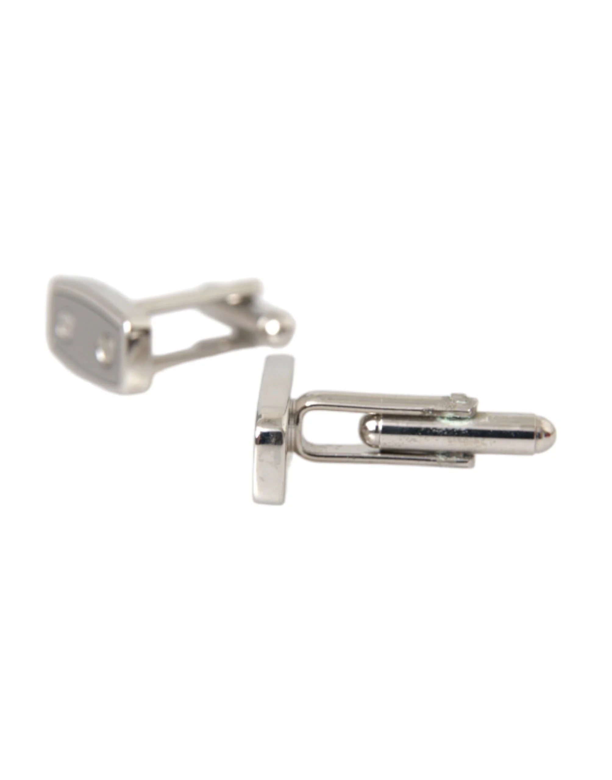 Dolce & Gabbana Silver Plated Metal Brass Pin Men Cufflinks - Cufflinks
