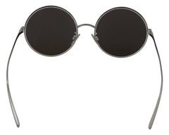 Seitenansicht der silberfarbenen Dolce & Gabbana-Sonnenbrille mit schlanken Bügeln und raffinierter italienischer Handwerkskunst.