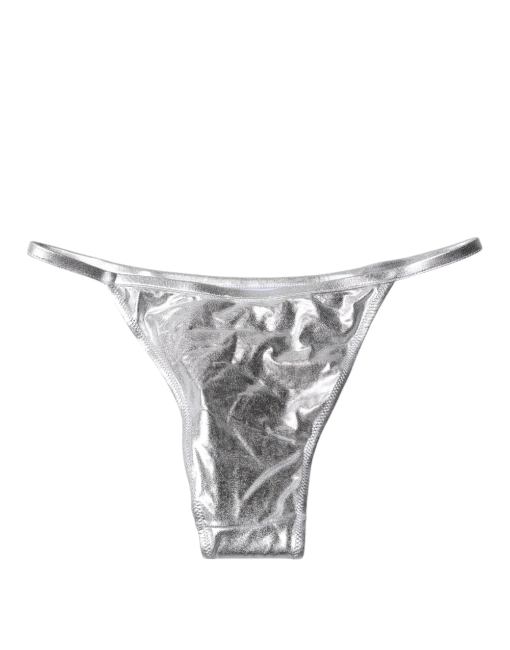 Dolce & Gabbana Silver Polyester Beachwear Bikini Bottom Swimwear - IT3 | M - Classic Bikinis