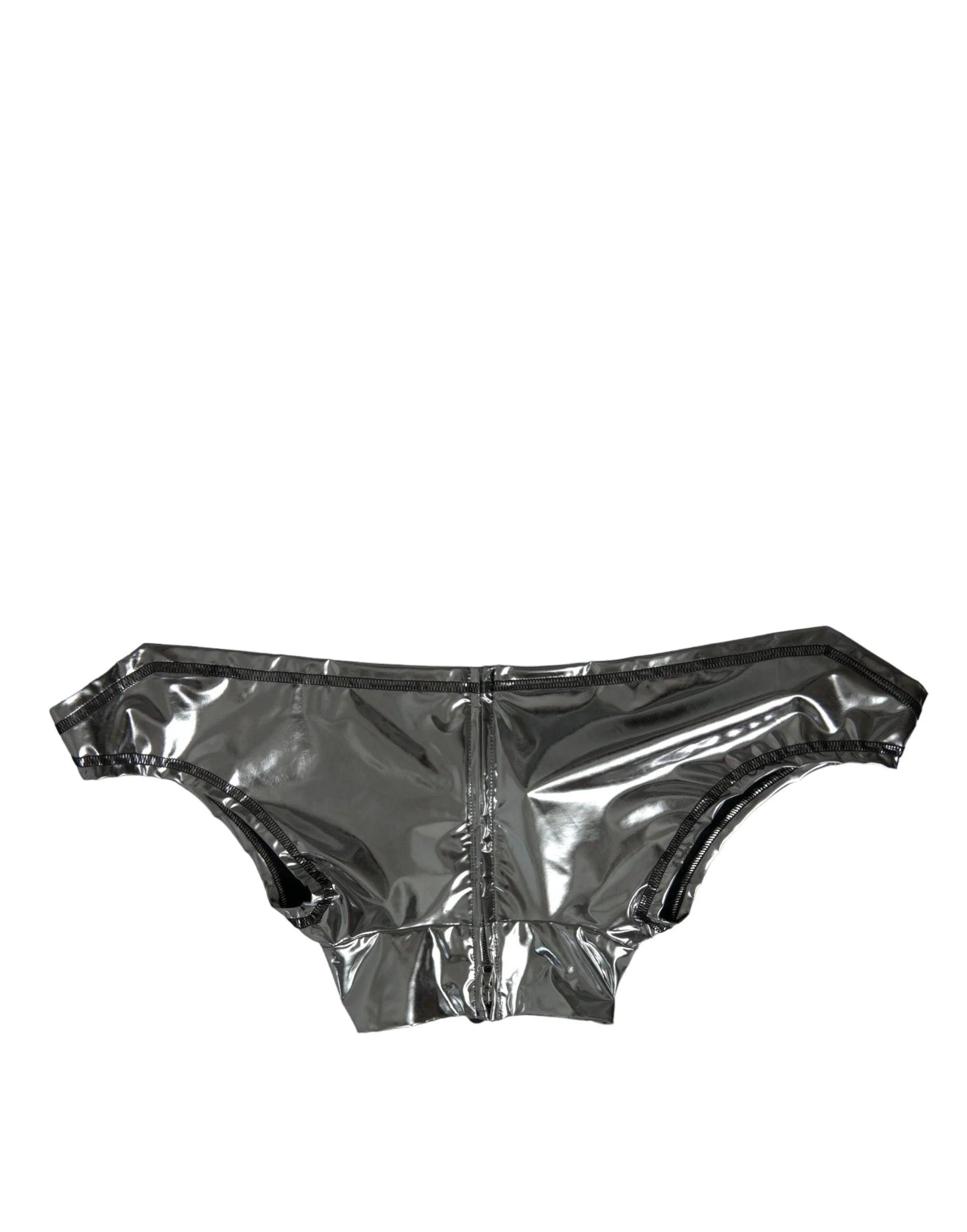 Dolce & Gabbana Silver Polyester Stretch Top - IT40|S - T-Shirts