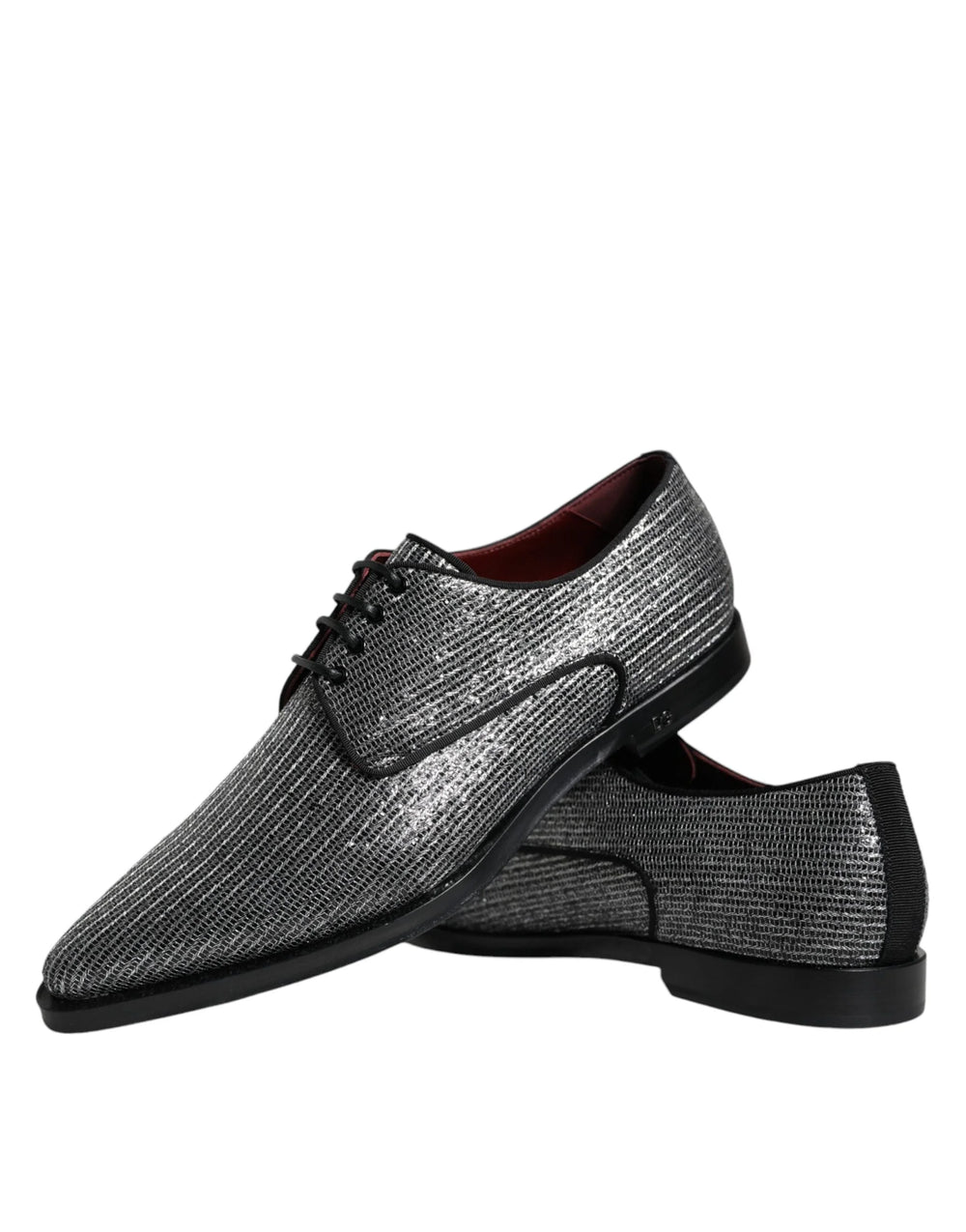 Dolce & Gabbana Silver Polyurethane Derby Formal Dress Shoes - EU43/US10 - Shoes