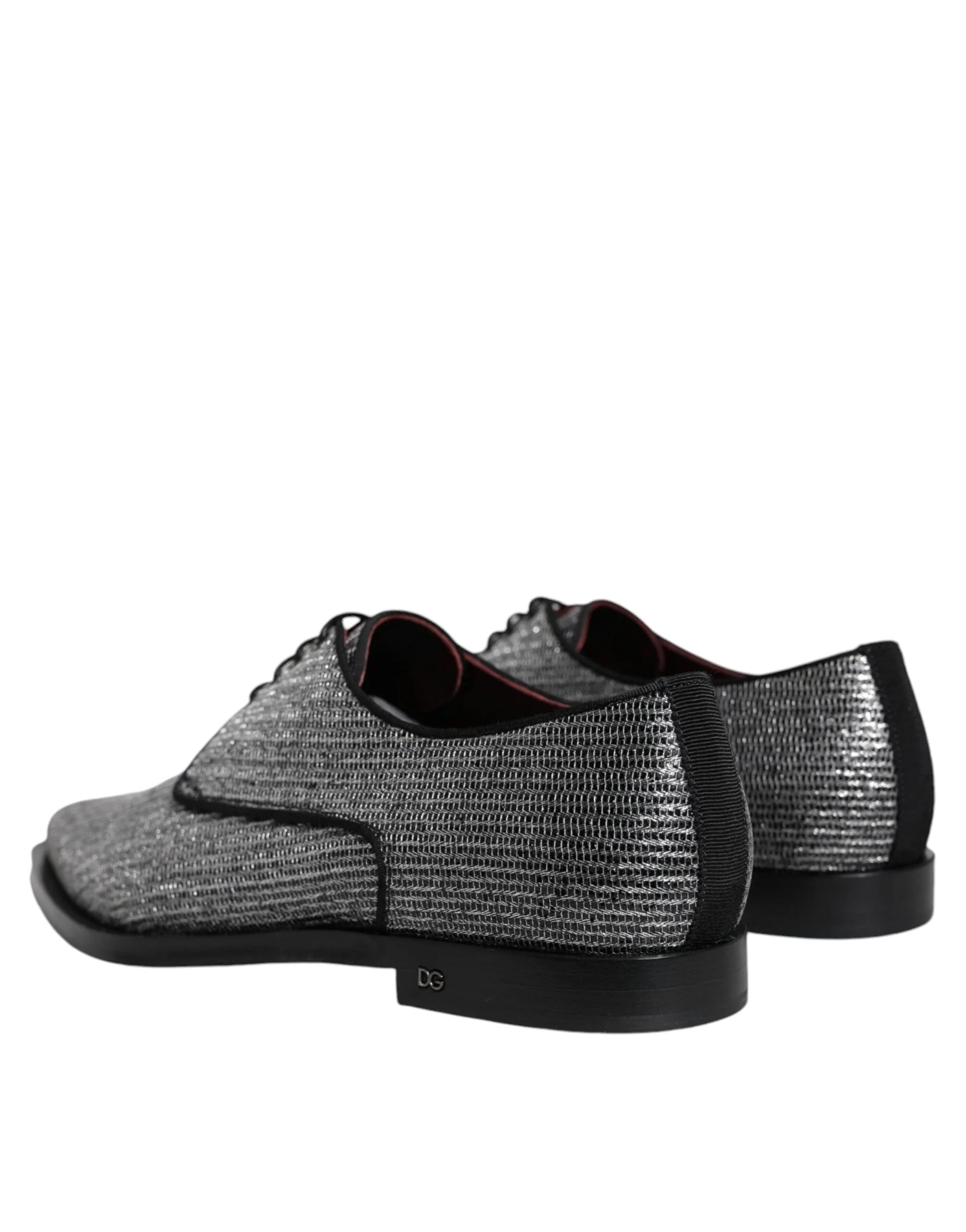 Dolce & Gabbana Silver Polyurethane Derby Formal Dress Shoes - EU43/US10 - Shoes
