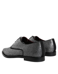 Dolce & Gabbana Silver Polyurethane Derby Formal Dress Shoes - EU43/US10 - Shoes