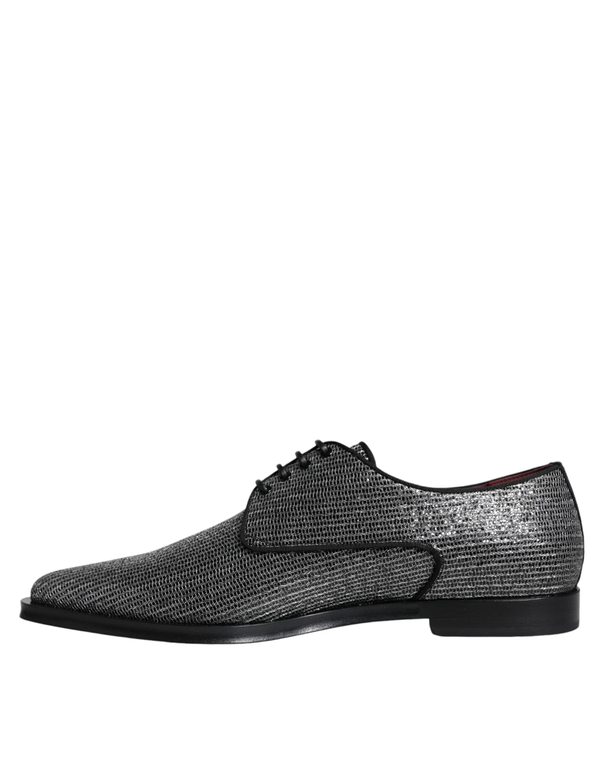 Dolce & Gabbana Silver Polyurethane Derby Formal Dress Shoes - EU43/US10 - Shoes