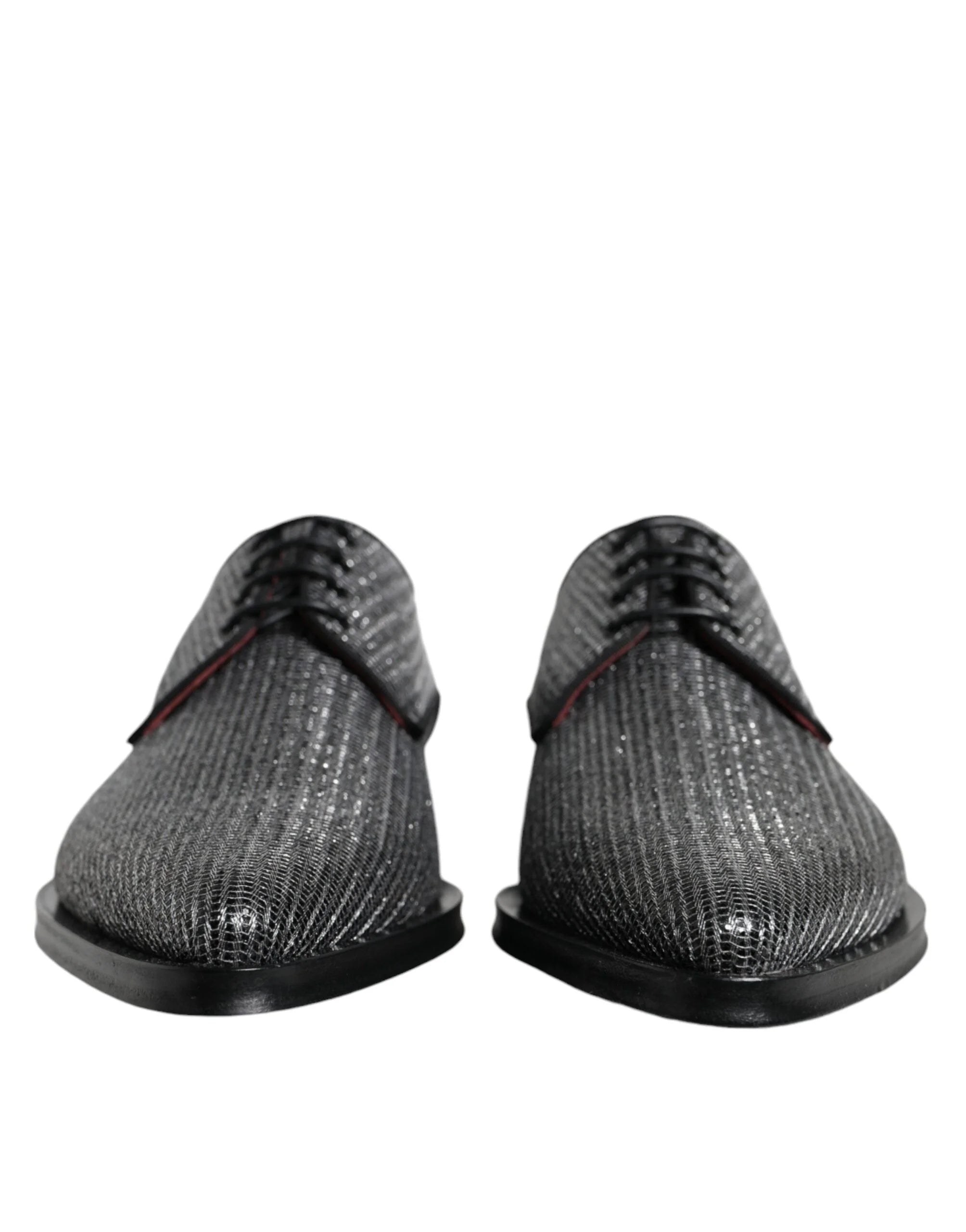 Dolce & Gabbana Silver Polyurethane Derby Formal Dress Shoes - EU43/US10 - Shoes