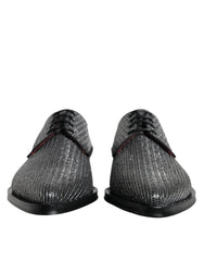 Dolce & Gabbana Silver Polyurethane Derby Formal Dress Shoes - EU43/US10 - Shoes