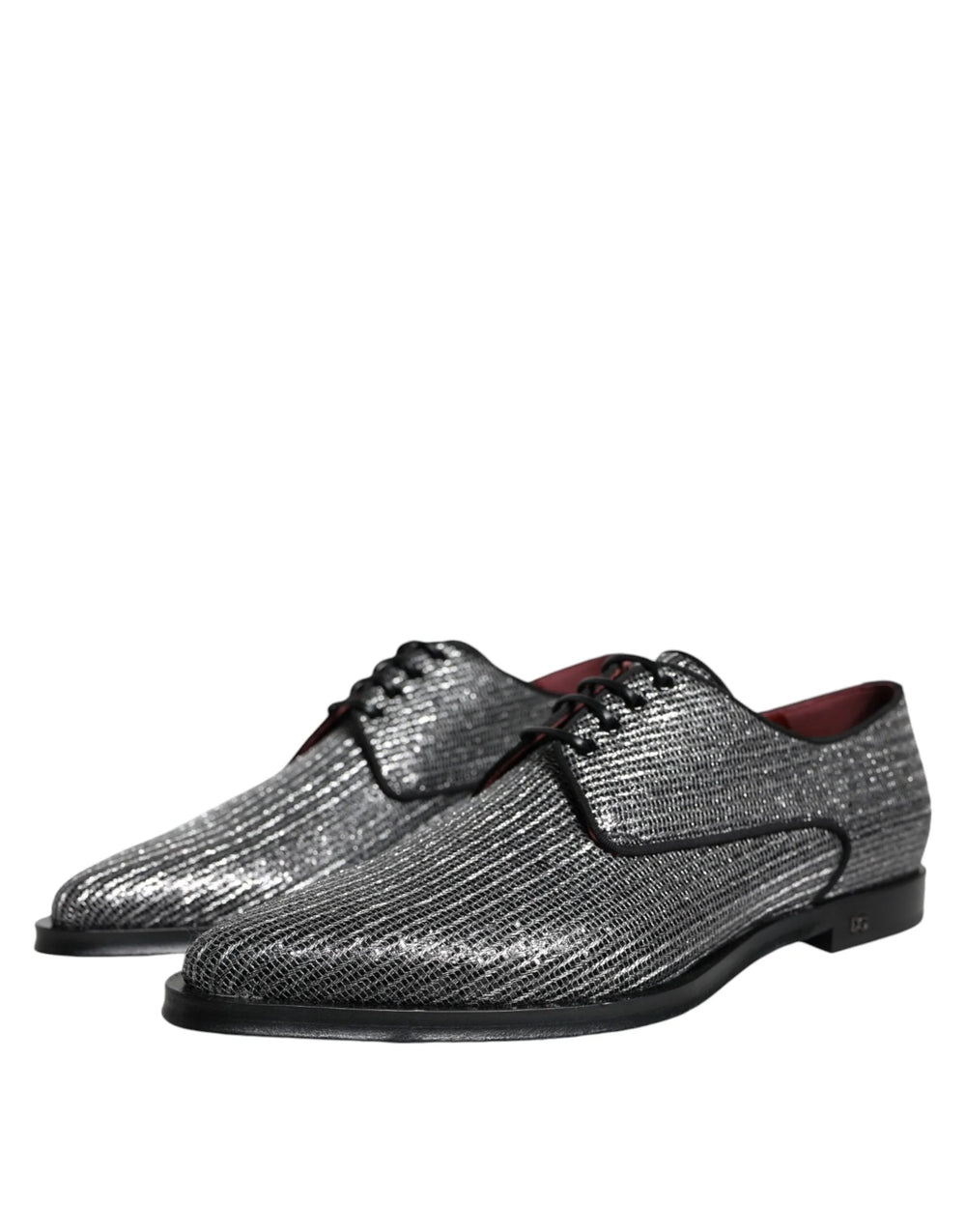 Dolce & Gabbana Silver Polyurethane Derby Formal Dress Shoes - EU43/US10 - Shoes