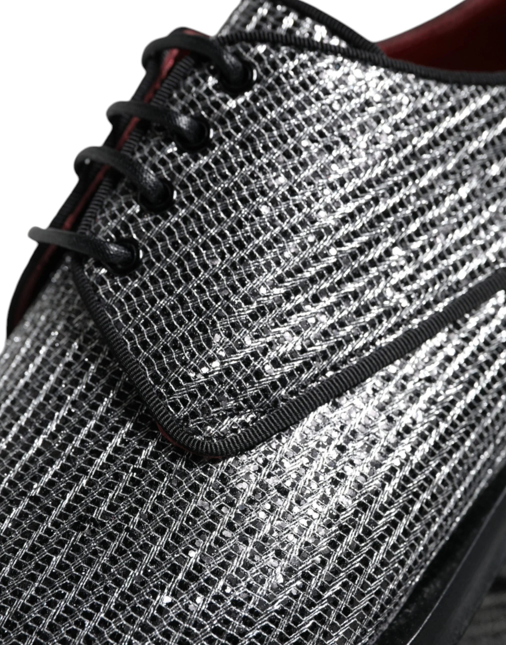 Dolce & Gabbana Silver Polyurethane Derby Formal Dress Shoes - EU43/US10 - Shoes