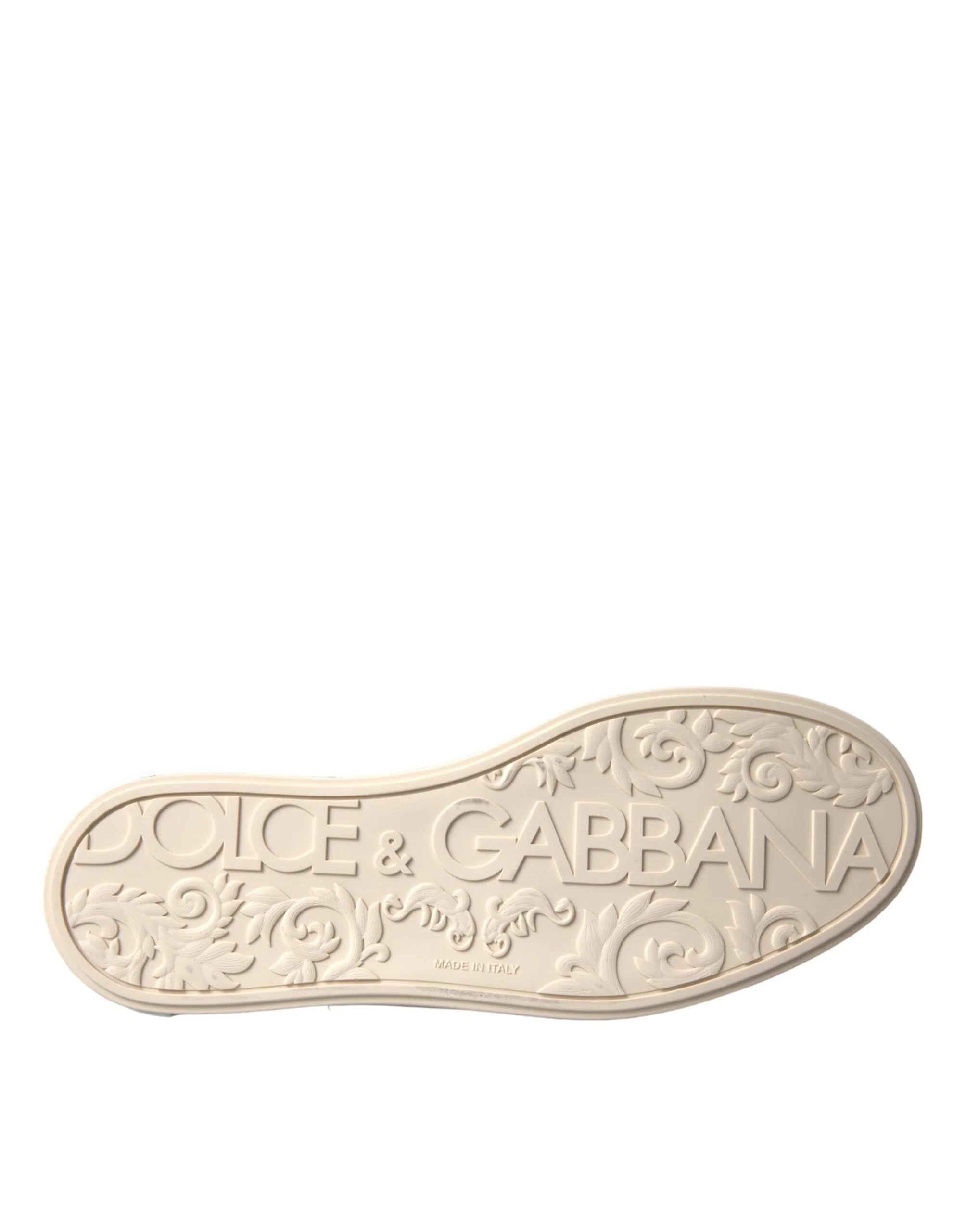 Dolce & Gabbana Silver Portofino Calf Leather Sneakers Men Shoes - EU40/US7 - Sneakers