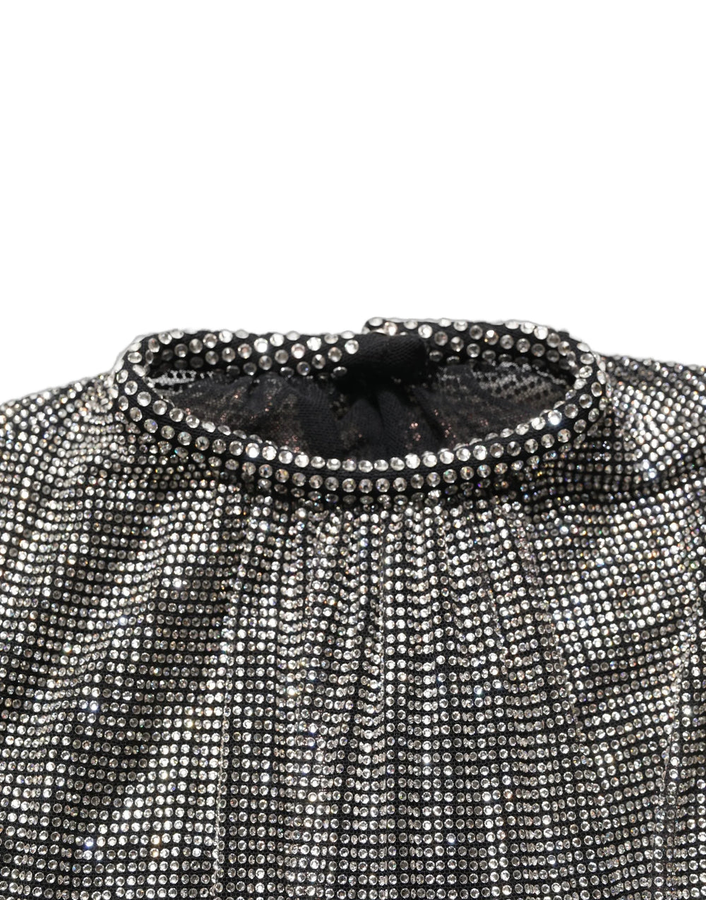 Dolce & Gabbana Silver Rhinestones Long Sleeves Bodysuit Mini Dress - IT38 | XS