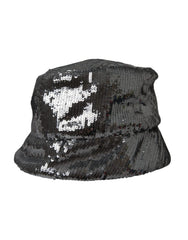Dolce & Gabbana Silver Sequined Nylon Bucket Hat Men - 60 cm|XL - Bucket Hats