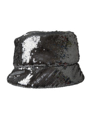 Dolce & Gabbana Silver Sequined Nylon Bucket Hat Men - 60 cm|XL - Bucket Hats
