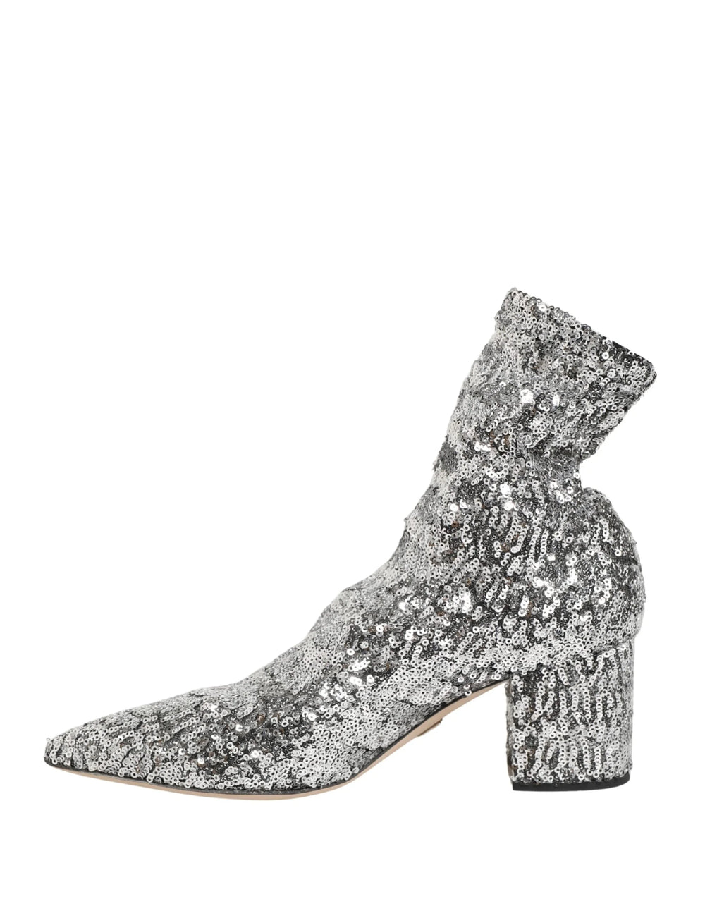 Dolce & Gabbana Botas Curtas com Lantejoulas Prateadas - Botas