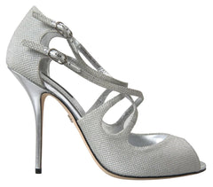 Dolce & Gabbana Silver Shimmers Sandals Heel Pumps Shoes - Heels