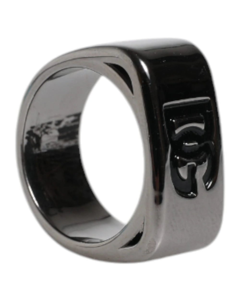 Dolce & Gabbana Silver Tone Brass Anello DG Logo Ring - EU62 | US10.5 - Rings