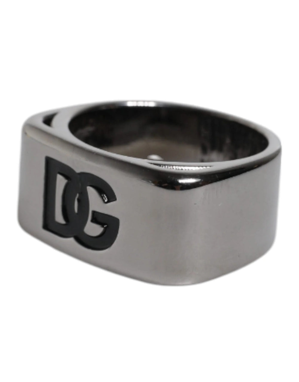Dolce & Gabbana Silver Tone Brass Anello DG Logo Ring - EU62 | US10.5 - Rings
