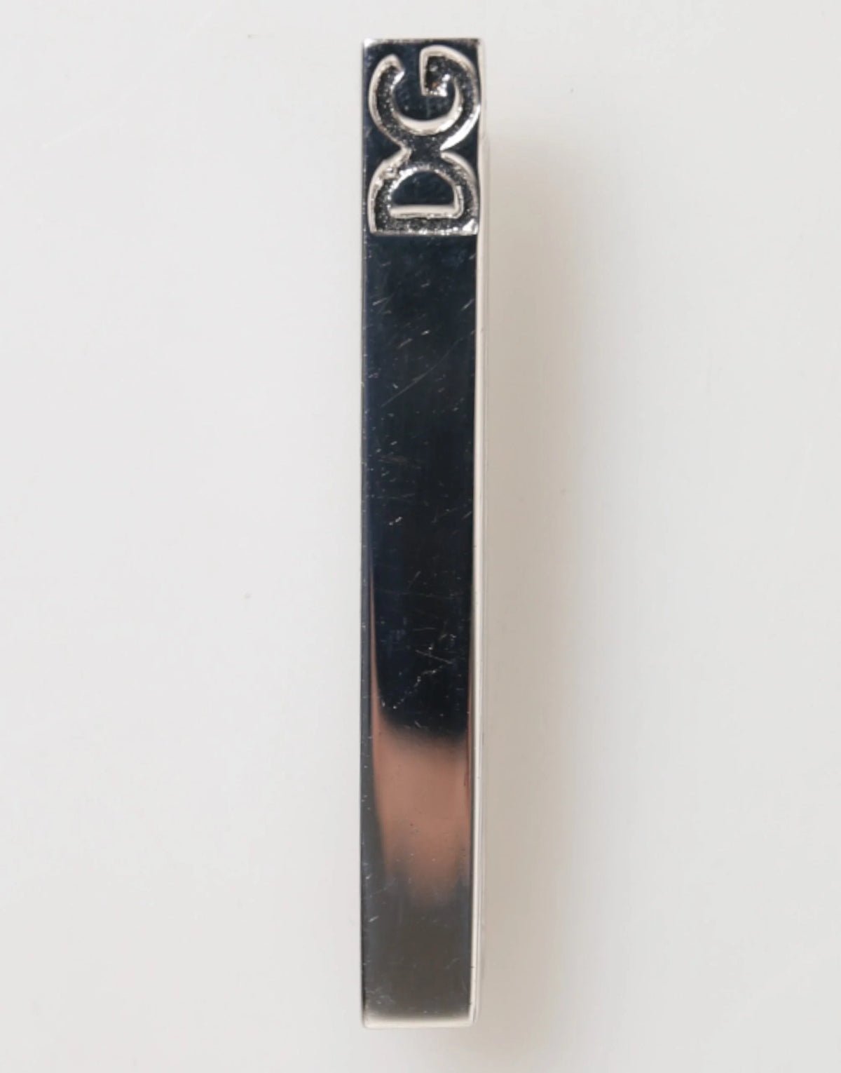 Dolce & Gabbana Silver Tone Brass Logo Branded Men Accessory Tie Clip Bar - Tie Clips