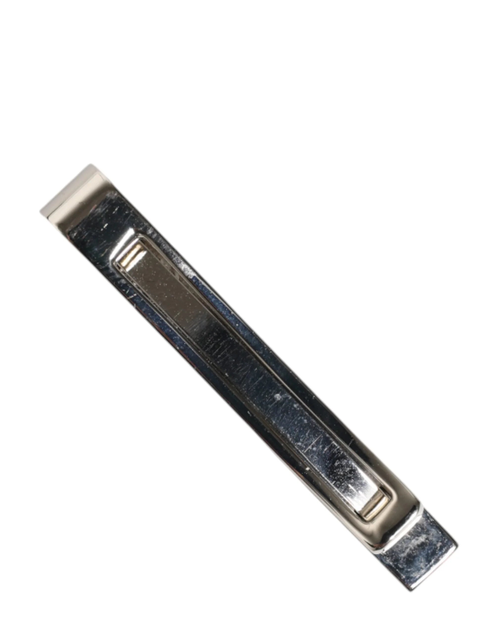 Dolce & Gabbana Silver Tone Brass Logo Branded Men Accessory Tie Clip Bar