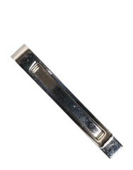 Dolce & Gabbana Silver Tone Brass Logo Branded Men Accessory Tie Clip Bar