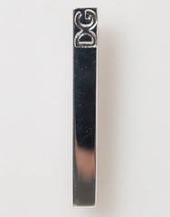 Dolce & Gabbana Silver Tone Brass Logo Branded Men Accessory Tie Clip Bar - Tie Clips