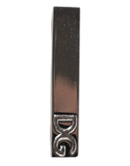 Dolce & Gabbana Silver Tone Brass Logo Branded Tie Clip Bar - Tie Clips