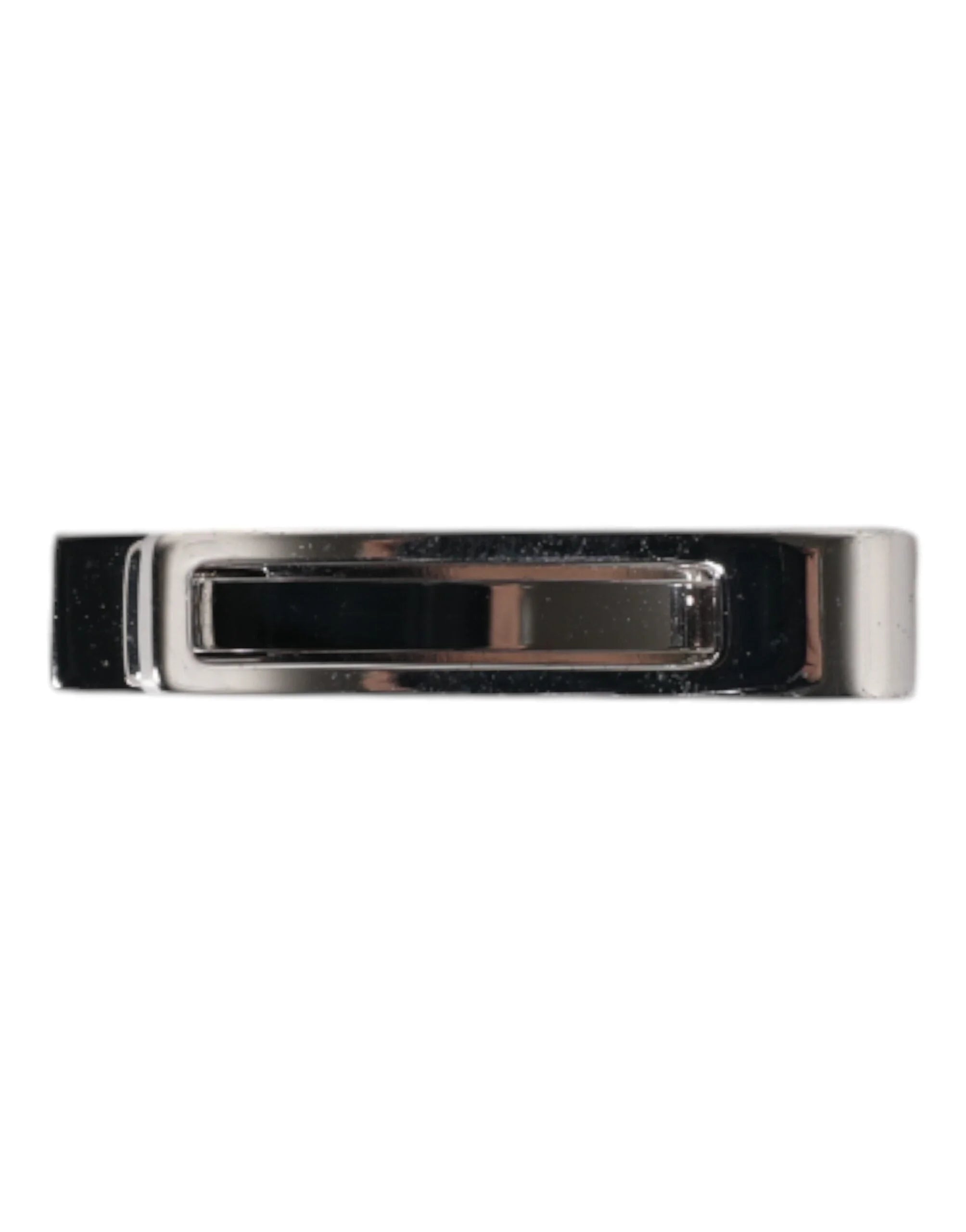 Dolce & Gabbana Silver Tone Brass Logo Branded Tie Clip Bar - Tie Clips