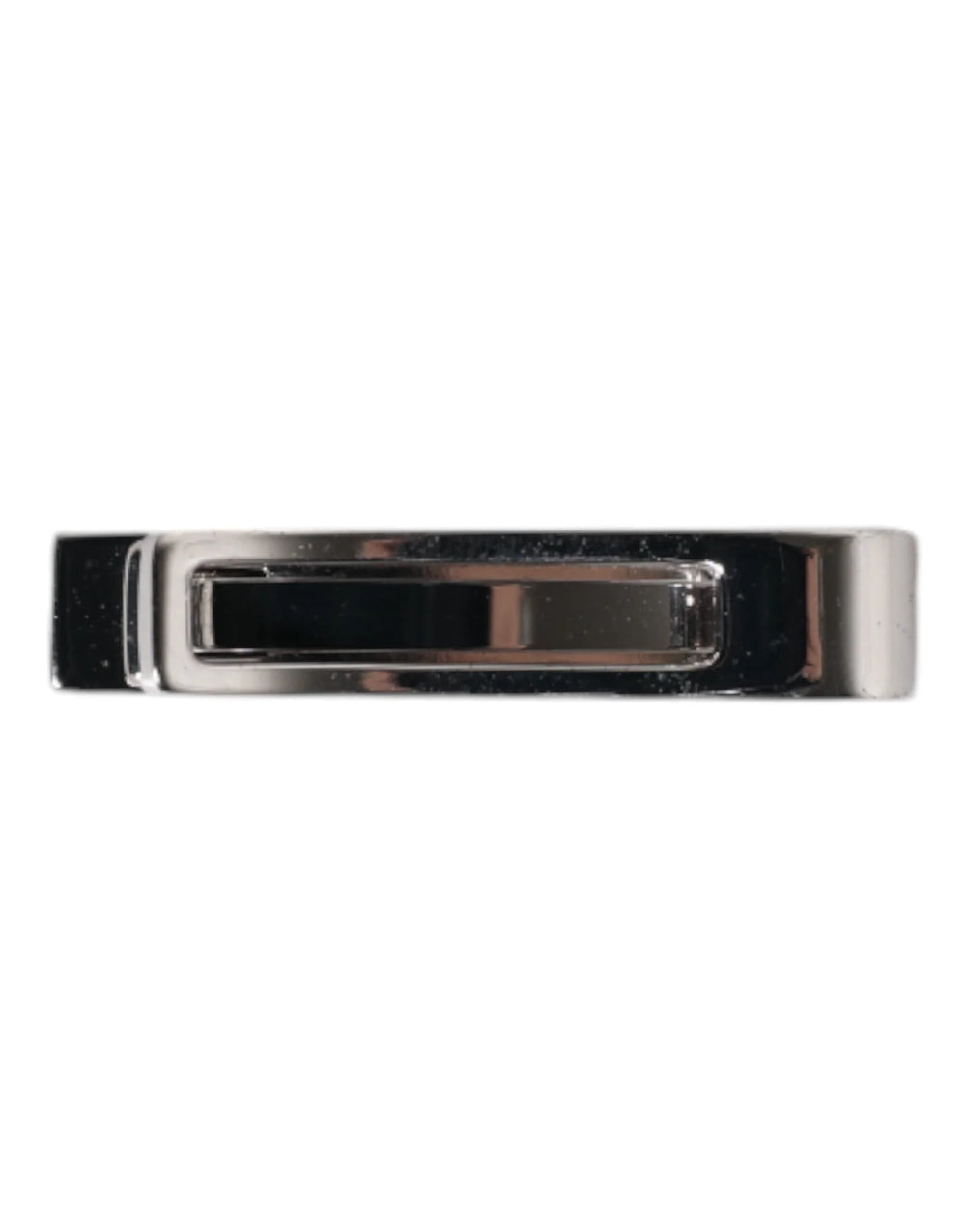 Dolce & Gabbana Silver Tone Brass Logo Branded Tie Clip Bar - Tie Clips