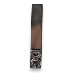 Dolce & Gabbana Silver Tone Brass Logo Branded Tie Clip Bar - Tie Clips