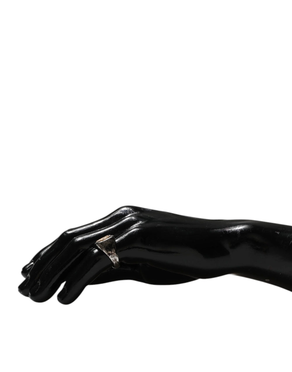 Dolce & Gabbana Silver Tone Engraved Two Color Real Brass Ring - EU62 | US10.5 - Rings