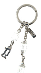 Dolce & Gabbana Silver Tone Metal DG Logo Engraved Keyring Keychain - Keychains