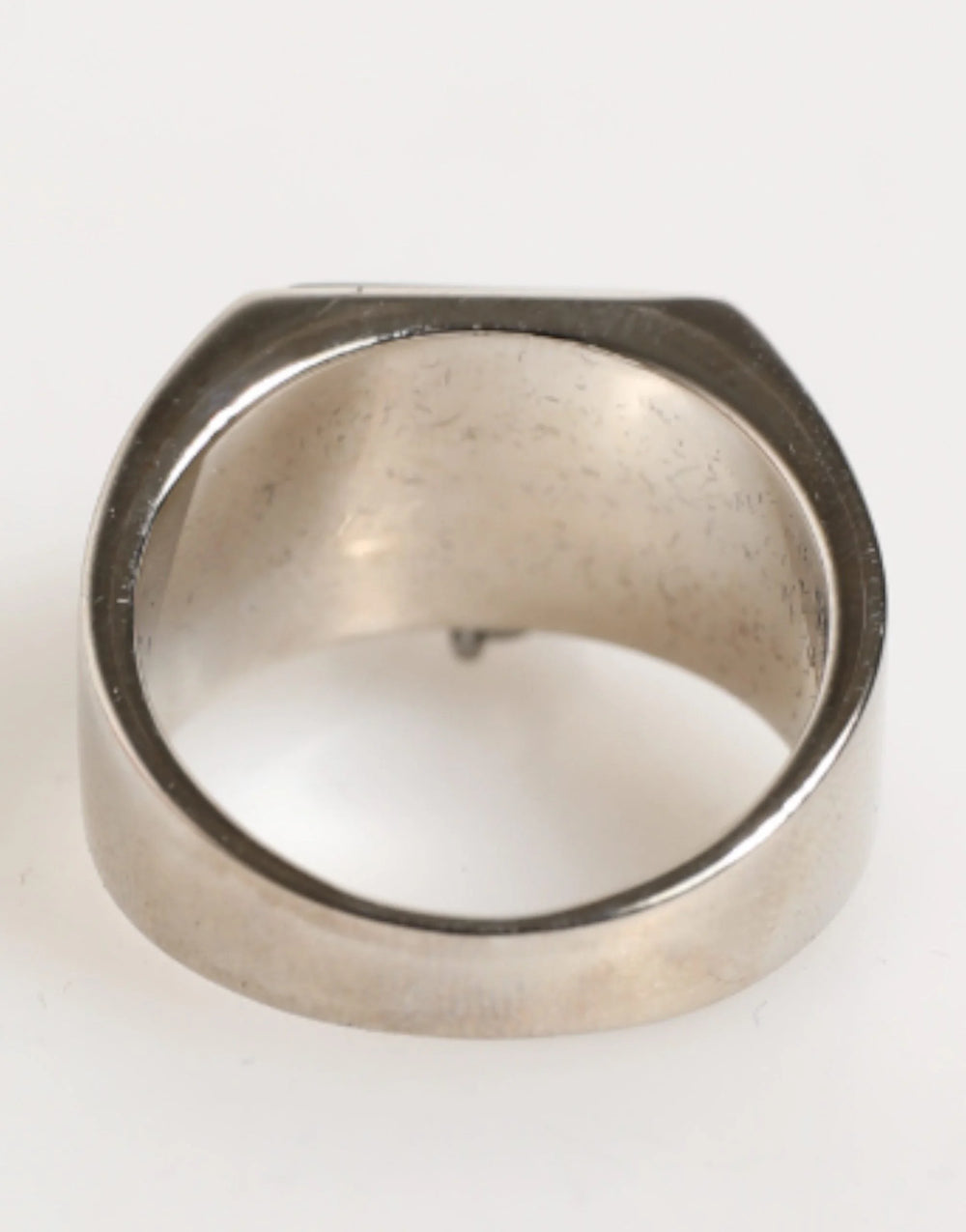 Dolce & Gabbana Silver Tone Pyramid DG Logo Real Brass Ring - EU62 | US10.5 - Rings