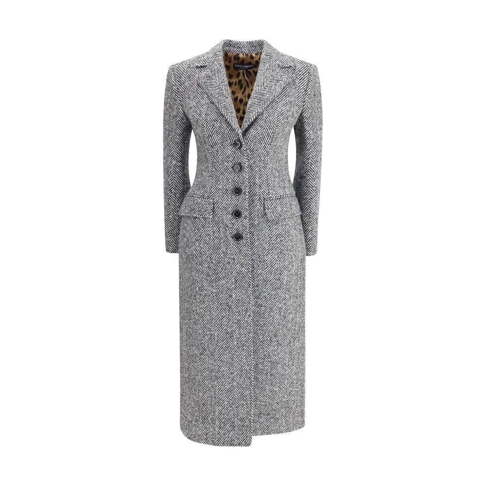 Dolce & Gabbana Single-breasted chevron Coat - IT44 | L