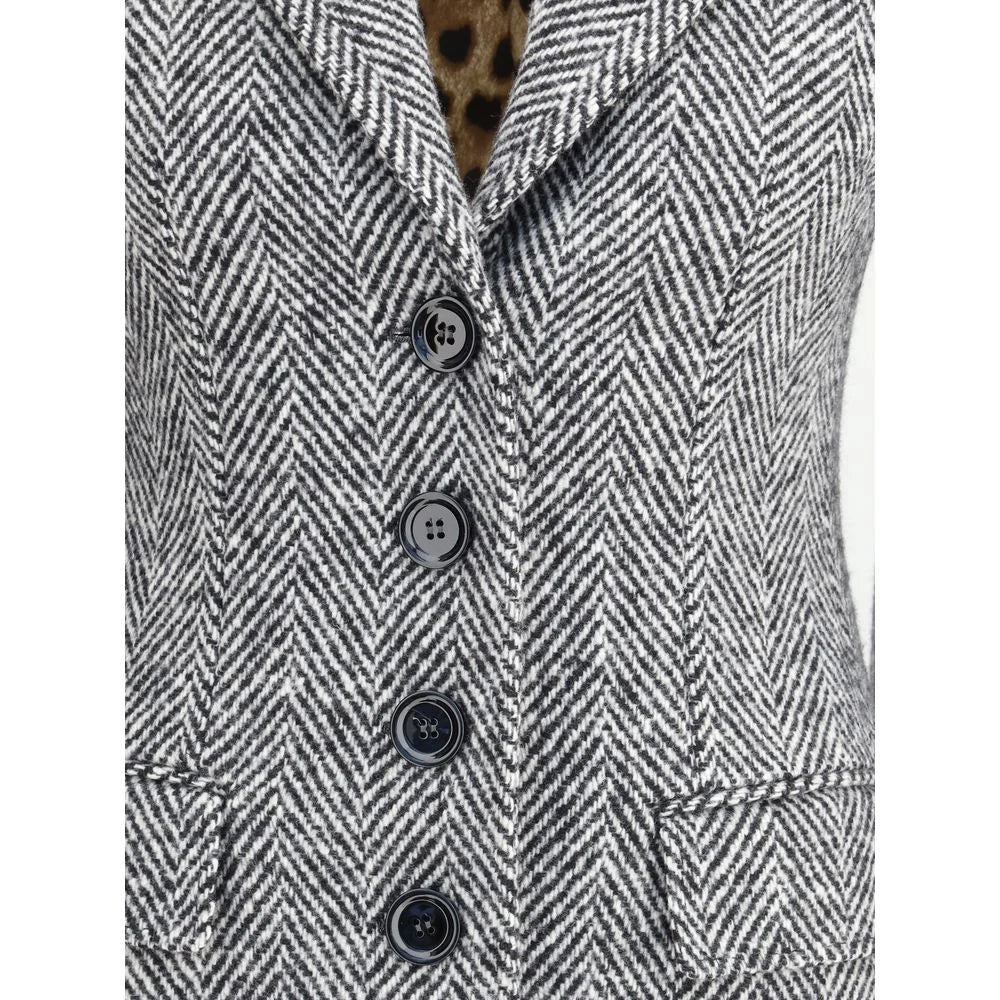 Dolce & Gabbana Single-breasted chevron Coat - IT44 | L