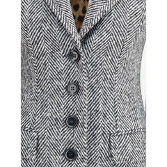 Dolce & Gabbana Single-breasted chevron Coat - IT44 | L