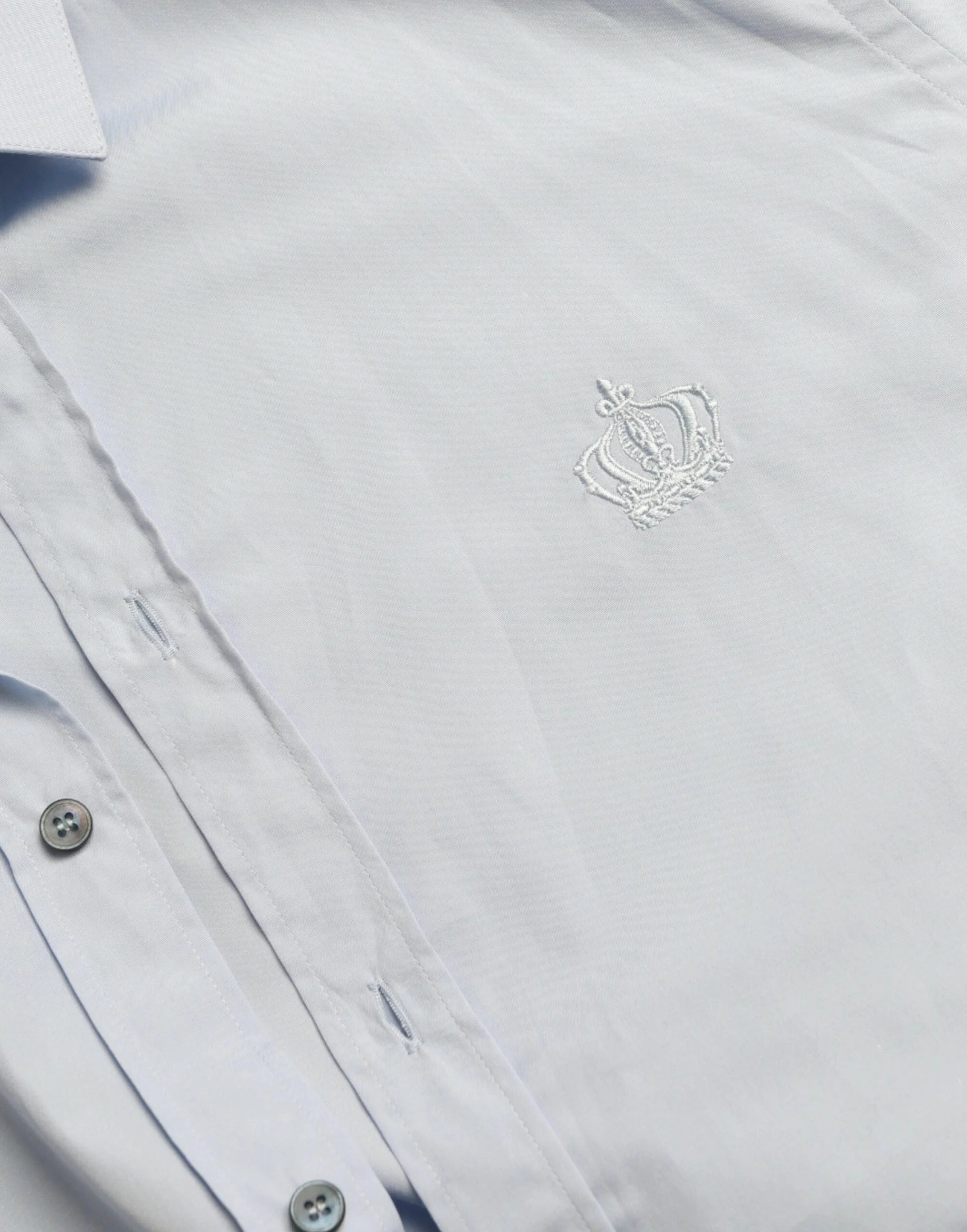 Dolce & Gabbana Sky Blue Cotton Men Formal GOLD Dress Shirt - Shirts