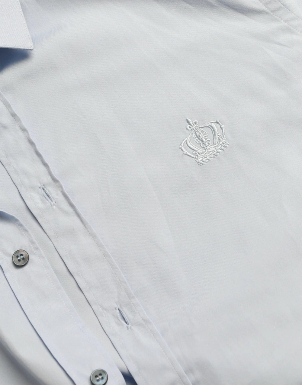 Dolce & Gabbana Sky Blue Cotton Men Formal GOLD Dress Shirt - Shirts