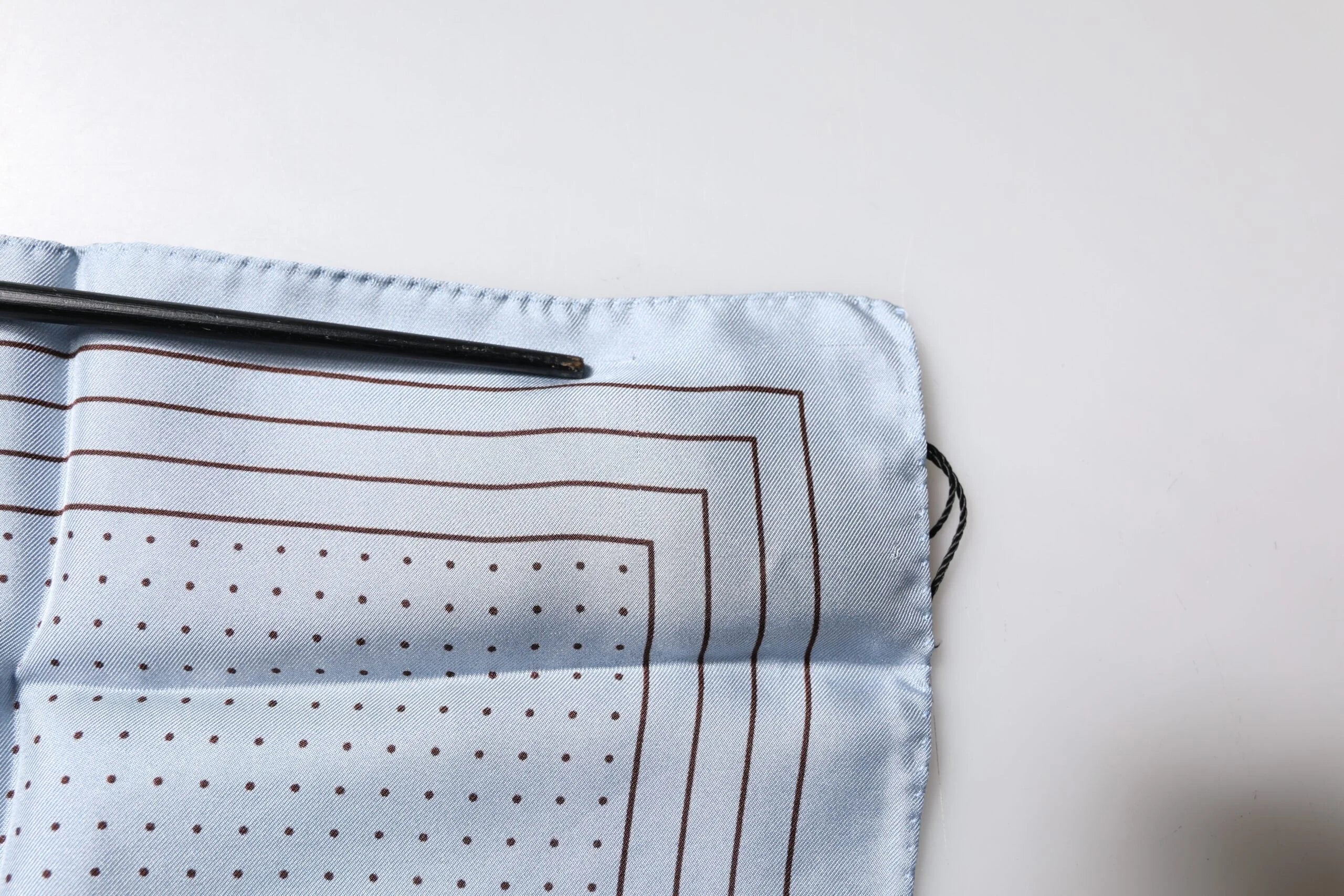 Dolce & Gabbana Sky Blue Polka Dots Square Handkerchief Scarf - Scarves & Shawls