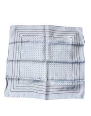 Dolce & Gabbana Sky Blue Polka Dots Square Handkerchief Scarf - Scarves & Shawls