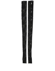 Dolce & Gabbana Sleeves Black Nylon Floral Lace Warmer Arm - 7.5|S