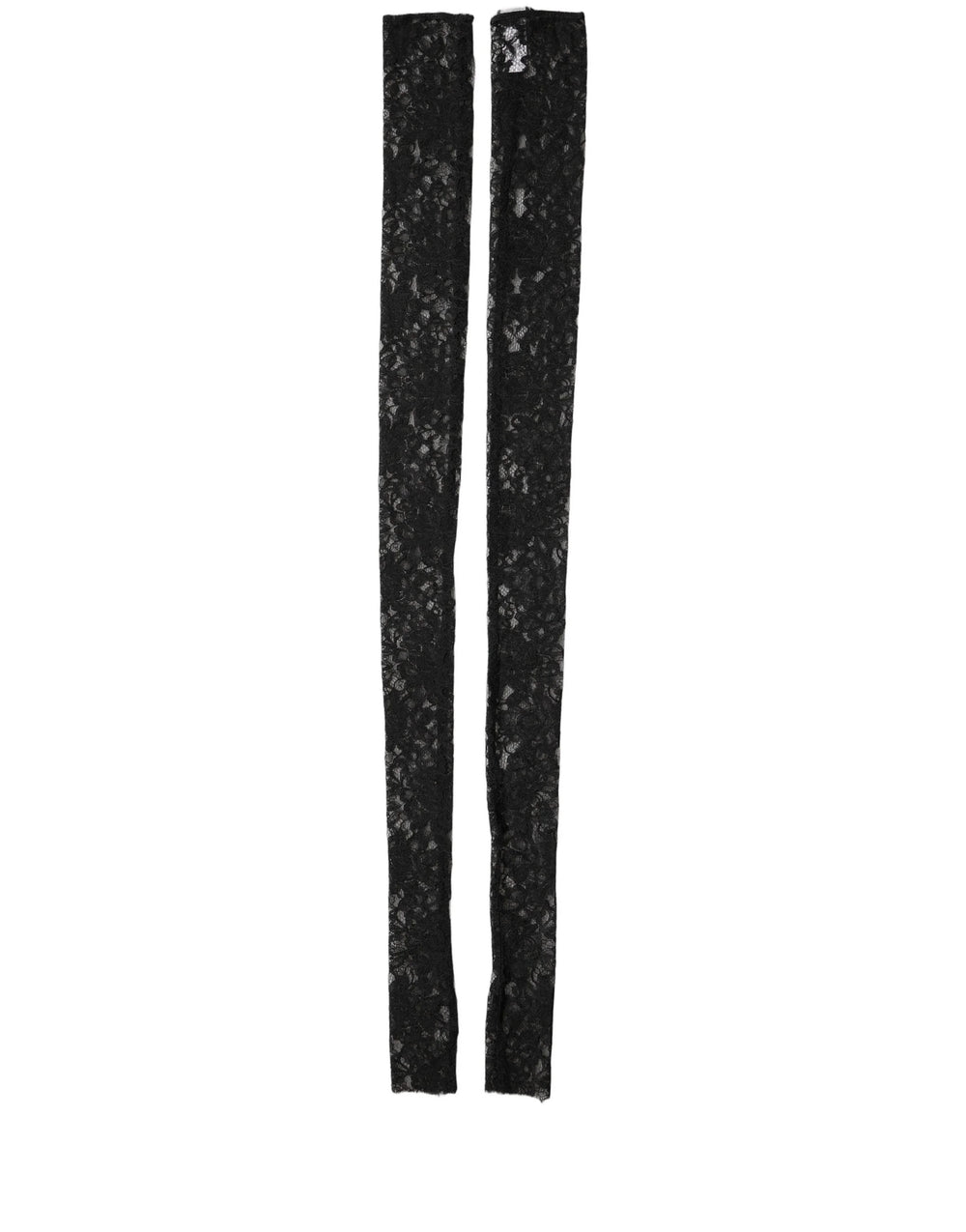 Dolce & Gabbana Sleeves Black Nylon Floral Lace Warmer Arm - 7.5|S